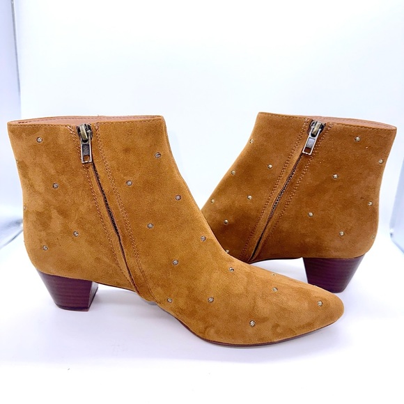 Madewell Bea Suede Studded Ankle Boots 8 EUC - Picture 7 of 11